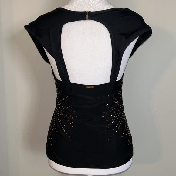 Nicole Miller Rhinestone Embellished Tankini Top Size 8 - Picture 2 of 8